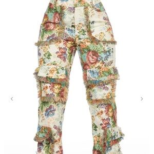 Floral High Rise Women Jeans